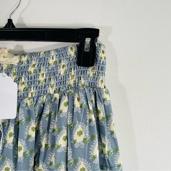 NWT Jen’s Pirate Booty Daydream Blue Green Sky Tiered Mini Skirt Small New - Picture 6 of 10